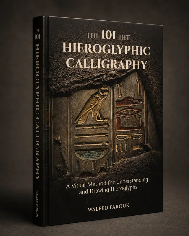 Cover of The 101 Hieroglyphic Calligraphy by Waleed Farouk